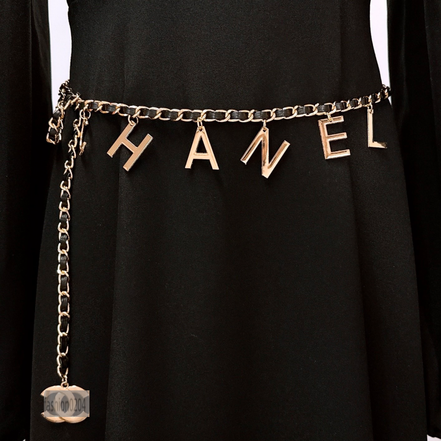 Designer Waist Belts Luxury Gold Waistband Diamond Letters Chain Belt Layered Chain Waist Belt Adjustable Multi-Layer | Silver Punk Style Accessory for Dresses CCCGG