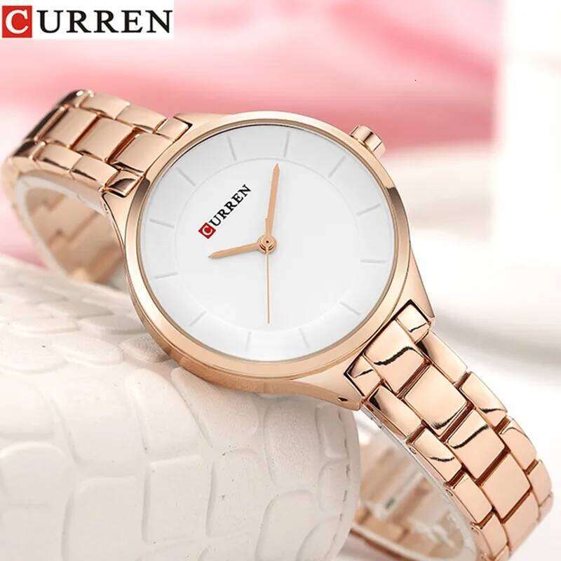 Curren 9015 Women Watches Luxury Gold Black Full Steel Dress Jewelry Quartz Watch Ladies Fashion Elegant Clock Relogio Feminino Z260206
