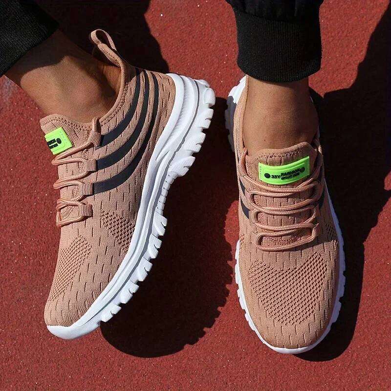 Running for Men Fashion Lightweight Knitted Mesh Breathable Non Slip Flat Shoes Outdoor Basketball Tennis Walking Sneakers