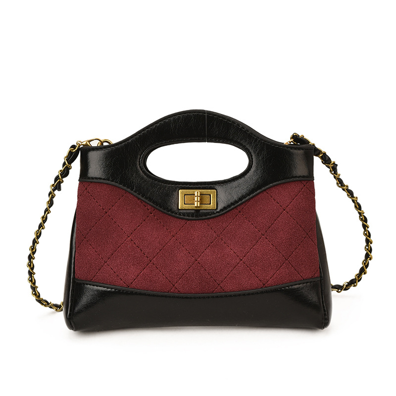 Retro high-end diamond quilted handbag New fashionable matte shoulder bag Women's high-quality luxury handbag Versatile commuter crossbody should