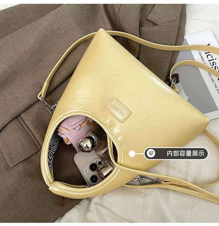 Luxury Designer Bow PU Leather Women's Handbag Casual Crossbody Bag Hobos Tote Y260205