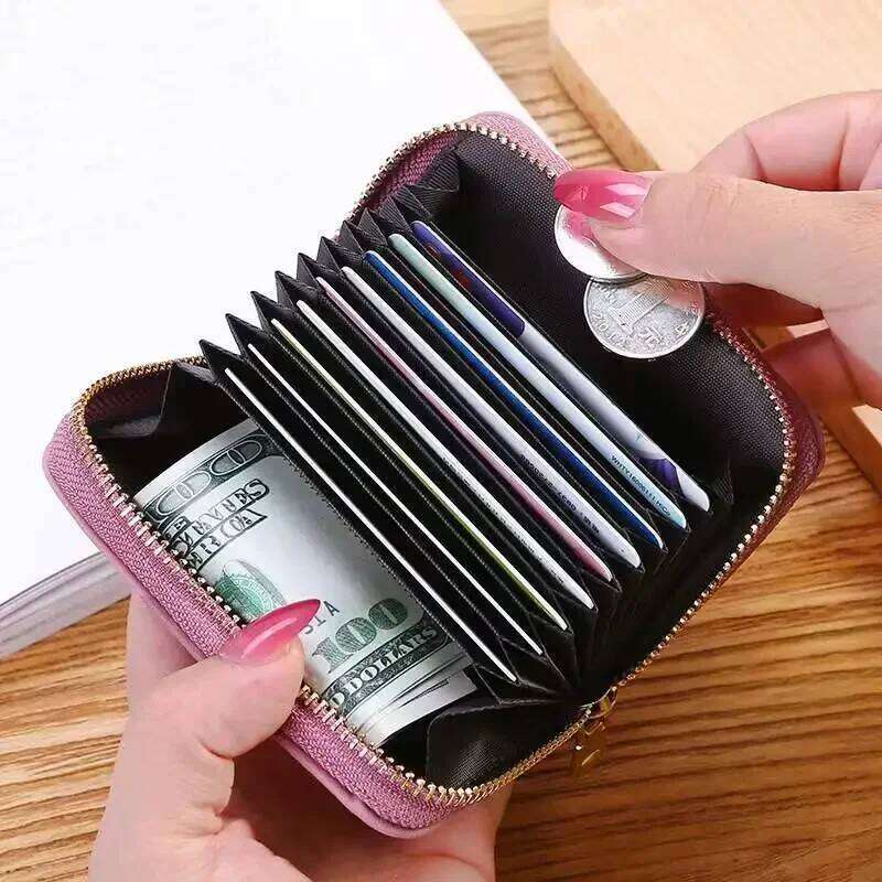 Pu Leather Short Card Holder Bag Portable Cute Small Zipper Money Coin Purse Men Wallet Women Clutch Pouch Y260206