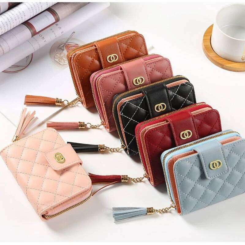 New Women's Short Wallet, Premium Minimalist Large Capacity Purse with Tassel Y260206