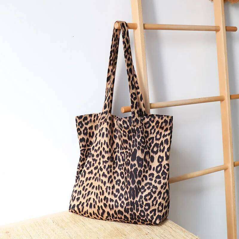 Youda Original Design Vintage Handbag For Women Fashion Leopard Print Tote Bag Female Canvas Shoulder Bags Large Capacity Y260205