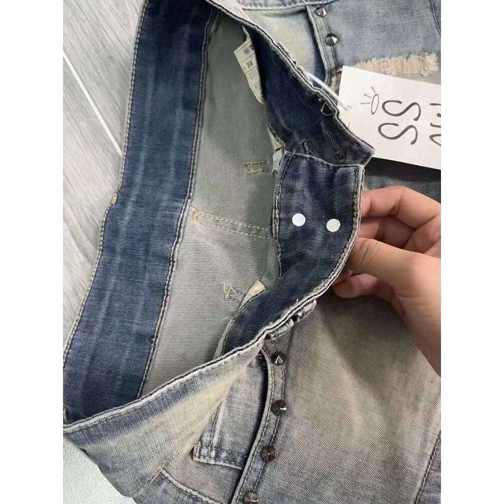 HOUZHOU Vintage Y2k Denim Women Sexy Blue Gothic Low Waist Shorts Female Punk Retro Summer Streetwear Short Jeans Slim Up XJ260206