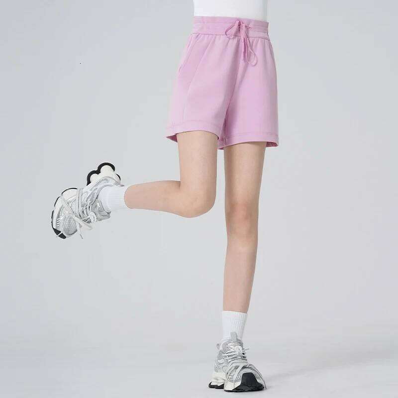 Women Sports Fitness Short Workout Gym Running Pants Summer Adjustable High Waist Causal Thin Quick Drying Shorts XJ260206