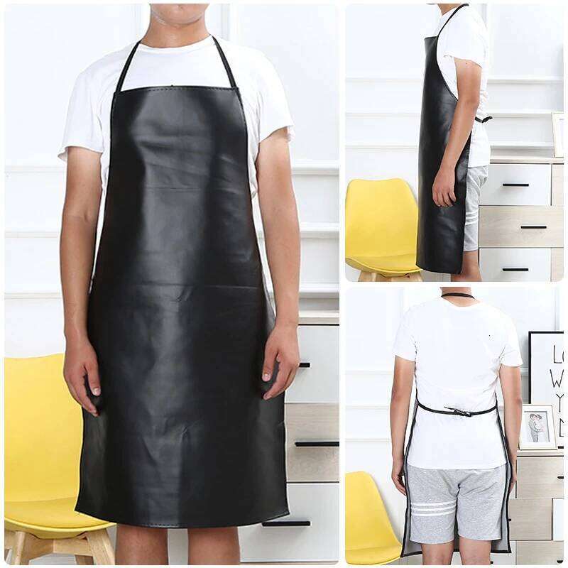 Leather Waterproof Oil Proof Aquaculture Thickening Kitchen Work Restaurant Labor Protection Home Appliance Cleaning Apron S260205