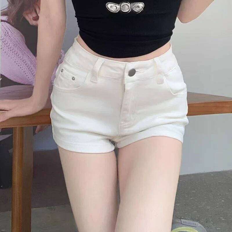 High Elastic Women Slim Skinny Jeans Short Pants Spring Summer Fashion White Hot Girls Casual Denim Shorts H260206
