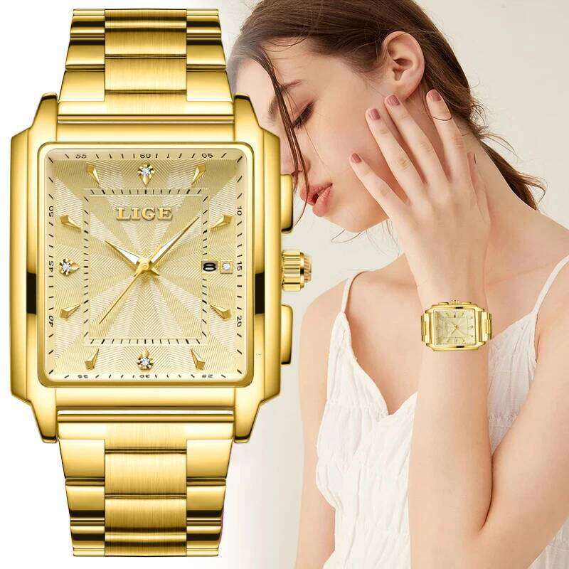LIGE Fashion Waterproof For Top Brand Luxury Women Watch Casual Sport Date Women's Quartz Wristwatches Montre Femme Z260206