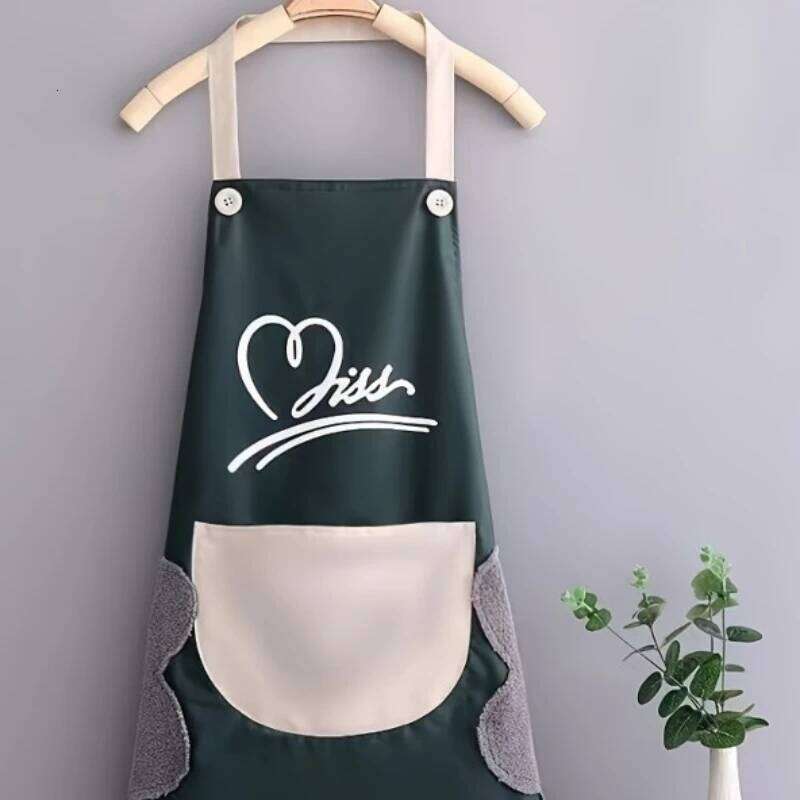 1pc Apron with Pocket, Modest Style, Solid Color, Lace-up Detail, Woven, Stain-Resistant, for Kitchen and Work, Unisex S260205