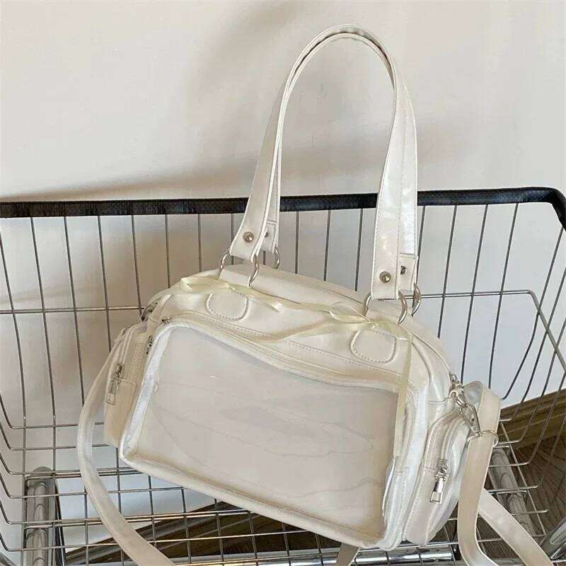 Preppy Style Ita Bag Commuter Underarm Sac Femme Japanese Transparent Bolsos De Mujer Daily Shoulder Bags for Woman Bolso Y260205