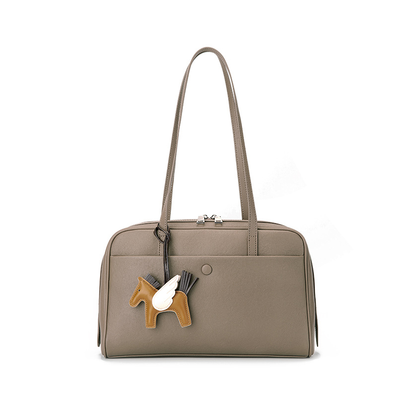 283M79 30 Soft Genuine Leather Canvas Satchel Bag Vintage Shoulder Bag Large Capacity Boston Laptop Tote Commuter Handbag
