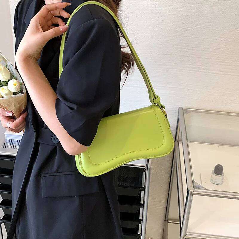 MOODS Flap Crossbody Bags For Women Pure Color PU Leather Armpit Shoulder Bag 2023 Latest Fashion Small Saddle Handbags Female Y260205