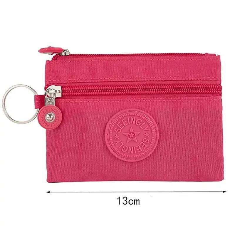 Canvas Coin Purse New with Key Ring Waterproof Credit Card Holoder Wear-resistant Wallet Layer Nylon Money Bag Male Female Y260206