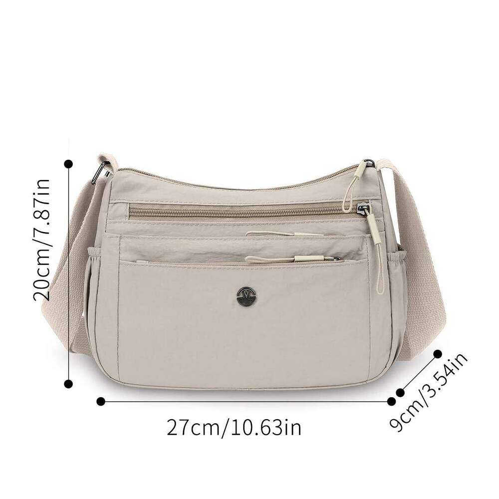 2025 Women's Large Capacity Crossbody Bag Waterproof Nylon Purse Anti-theft Shoulder Handbag for Travel Shopping Mom Gift XJ260129