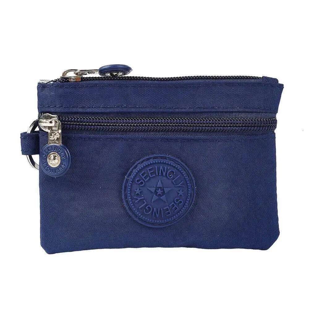 2023 New Durable Canvas Coin Purse with Key Ring Waterproof Wear-resistant Wallet Money Bag Male Female Credit Card Holder Y260206