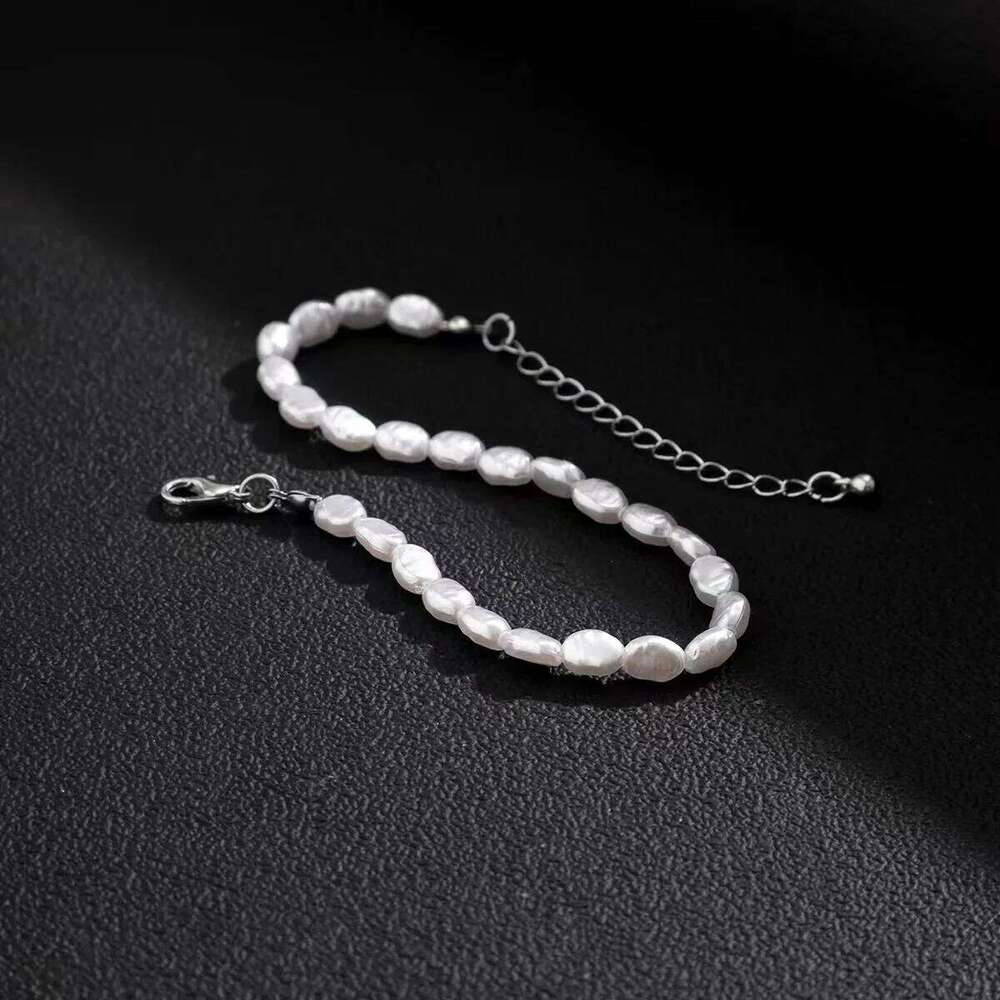 Simple Baroque Imitation Pearl Acrylic Beaded Women's Fashion Jewelry Trend Accessories Bracelet for Men Women 26H0206