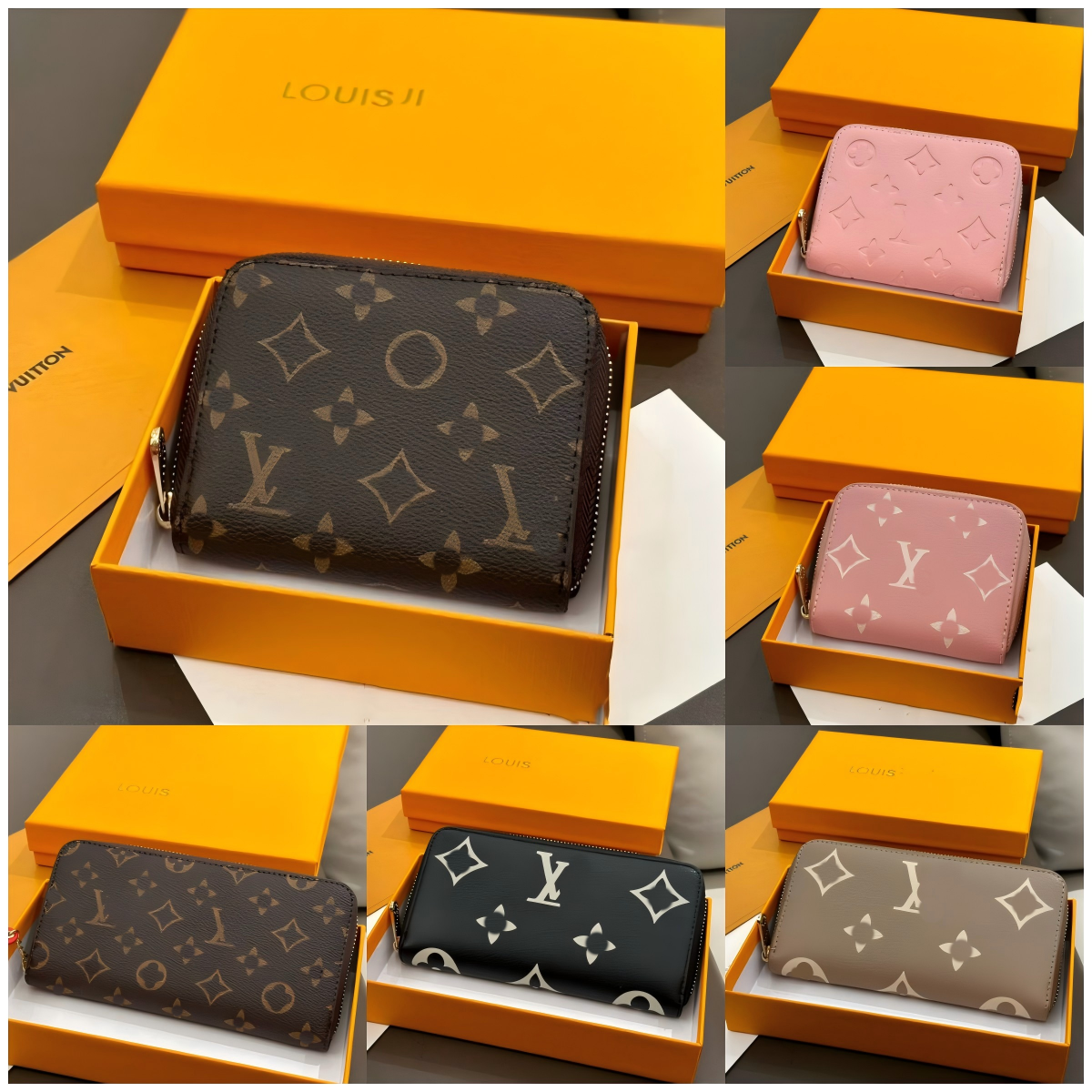 2026 Designer Wallets high quality Purses Holders card holder fashion handbag Men ZIPPY COIN PURSE MY WORLD TOUR Leather Women MINI Key Pocket Zipper wallet