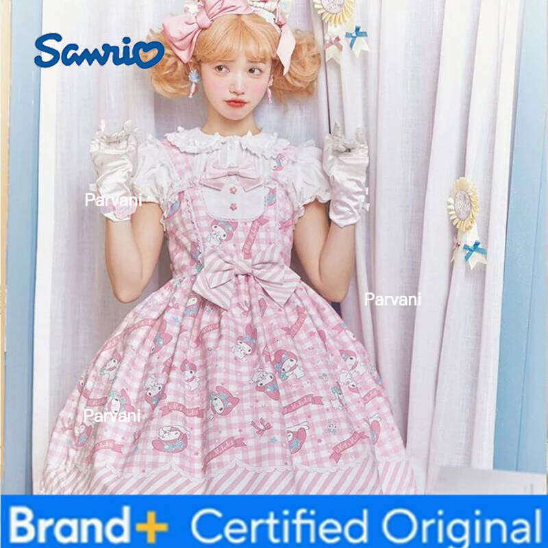 Sanrio Lolita Sweet Cartoon Print Princess Dress Women Cute Bow Lace Party Strap Dresses Girly Harajuku Kawaii Y2k Mini Vestidos H260206 - view 5