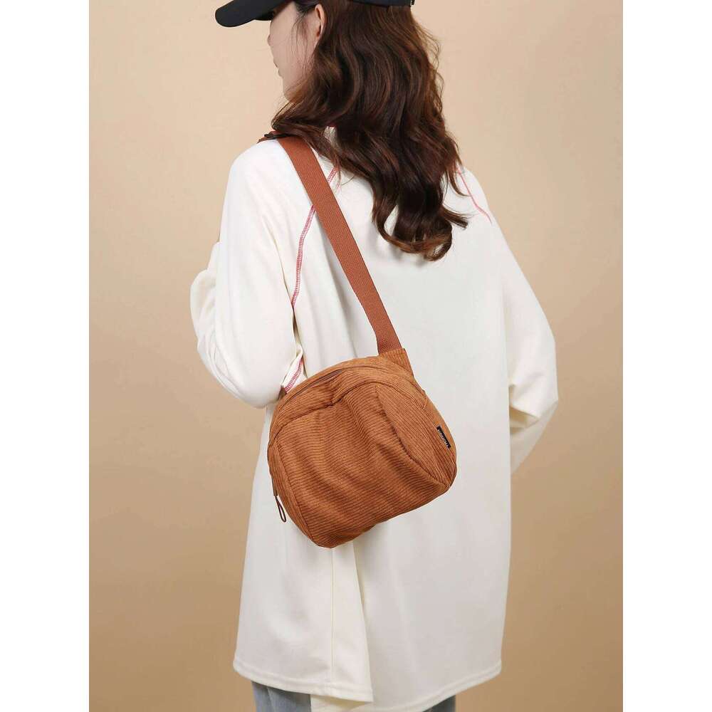 Trendy Fashionable Shoulder Bag, Versatile and Stylish Corduroy Crossbody Bag for Everyday Wear XJ260129