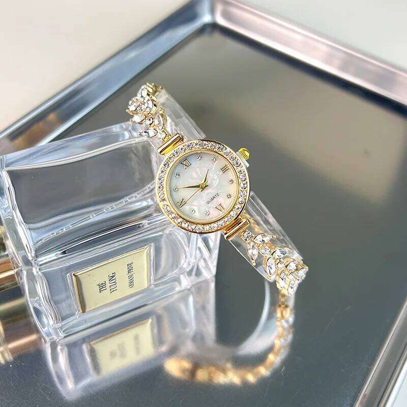 Luxury Rhinestone Bracelet Women Watches Elegant Roma Dial Ladies Wristwatch Reloj Mujer Girls Clock Gift Z260206