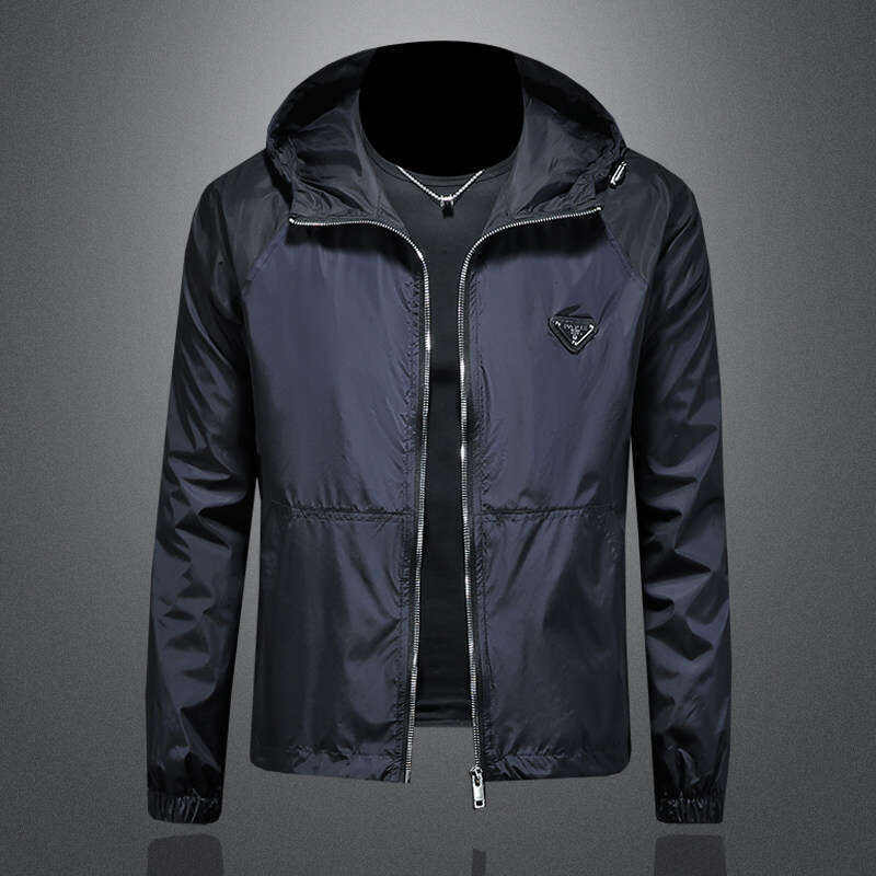 New Casual Hooded Versatile Jacket Coat European Goods Men's Spring Fashion Light Luxury Trendy Brand Top Men