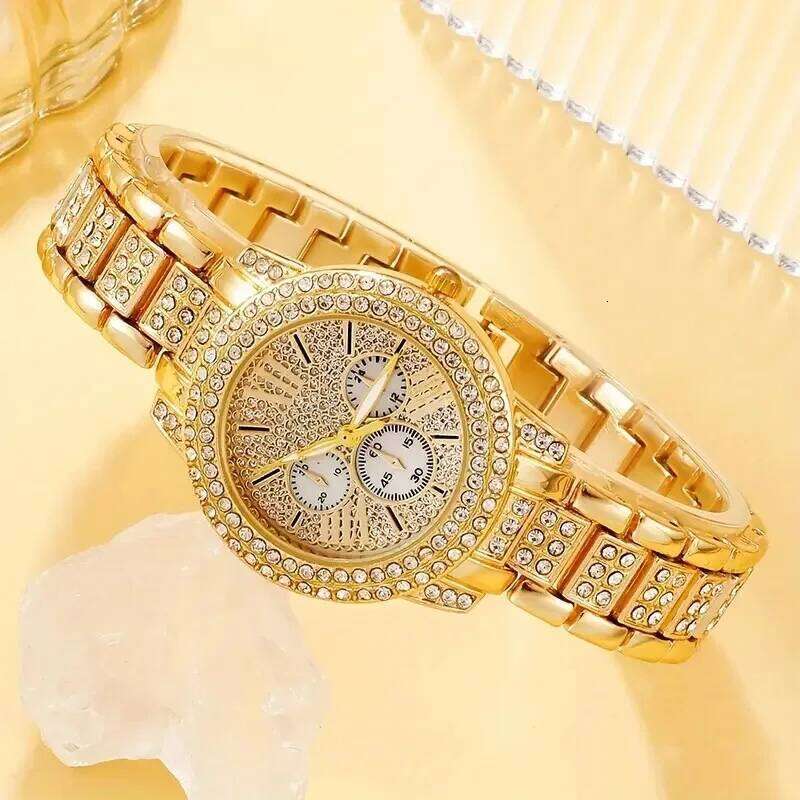 1/3PCS Luxury Rhinestone Women Watches Elegant Roma Dial Ladies Quartz Watch Reloj Mujer Girls Clock GiftWithout Box Z260206