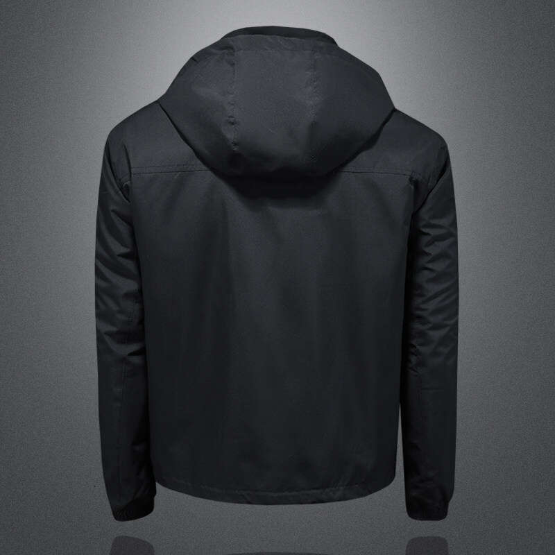 New Casual Hooded Versatile Jacket Coat European Goods Men's Spring Fashion Light Luxury Trendy Brand Jacket