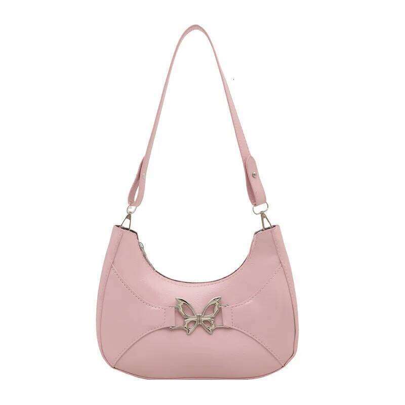 Fashion Butterfly Pu Shoulder Bags for Women Thread Design Versatile Ladies Underarm Bag Simple Female Phone Handbags Purse Y260205