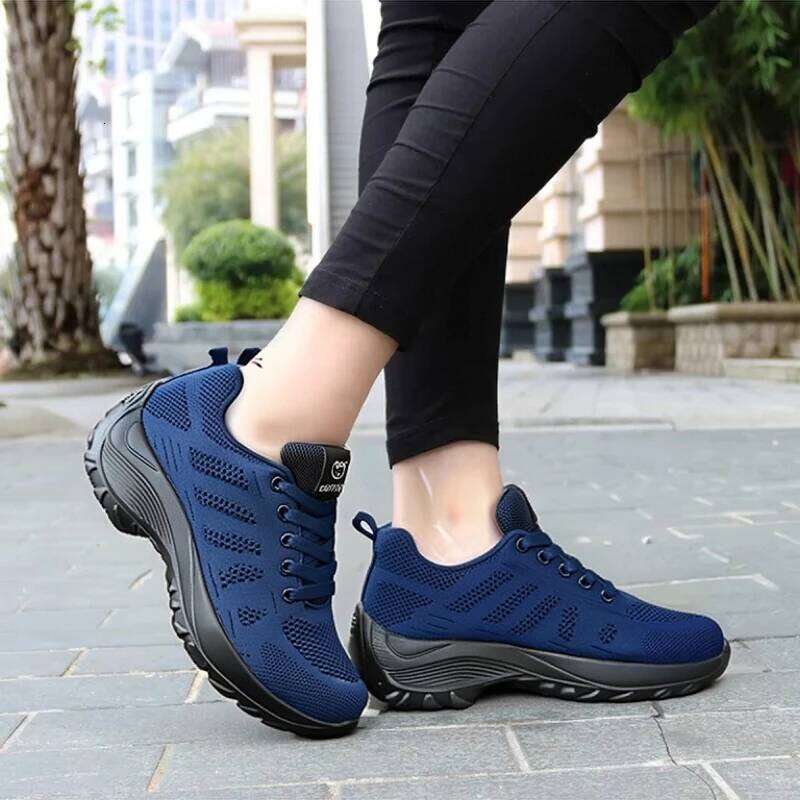 Women's Fashion Running Breathable Mesh Fashionable Design Anti Slip Rubber Sole Outdoor Sports Work Leisure Walking Shoes