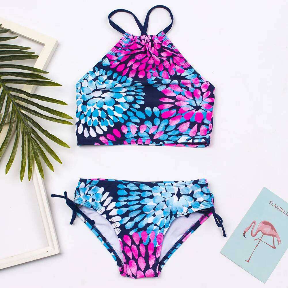 Multi Color Children Bikini Set 2025 Girls Swimwear Swimsuit Summer Baby Kids Biquini Infantil Swimming Suit XJ260206