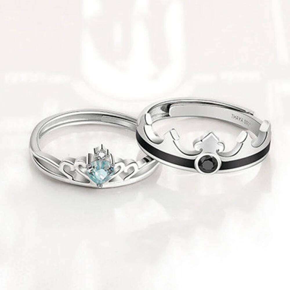 1 Ct. Copper Plated Platinum Five Layer Coating Couple Rings Men Women Ring Color Preservation Finger Jewelry Drop Shipping W260206