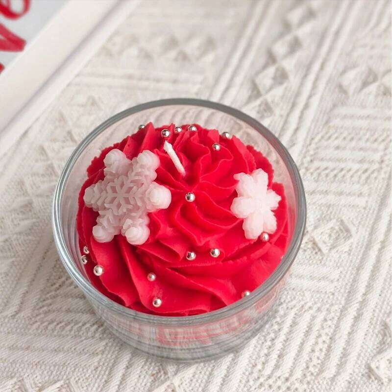 Handmade Christmas Scented Soy Wax Candles Snowflake-Shaped Creative Home Decor Fragrance Gifts S260205