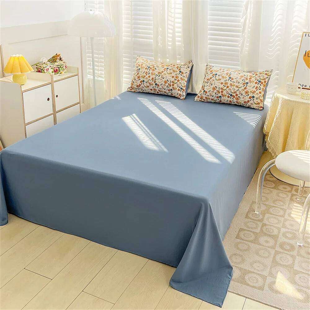 Four-piece Bedding Set Simple Duvet Cover Plant Flower Bed Sheet Adults and Kids Washed Cotton Pillowcase Home Textiles XJ260206