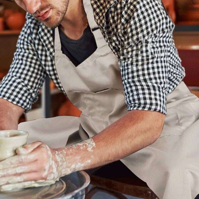 Pottery Ceramic Sculpture Mud-retaining Overalls Oil-proof Anti-fouling Adult Canvas Painting Waterproof Apron S260205