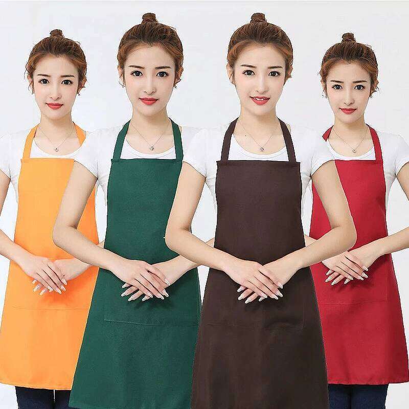 5/1Pcs Multi-colored Apron Women Men Kitchen Cooking Chef Restaurant Waitress ApronS Household Cleaning Accessories S260205