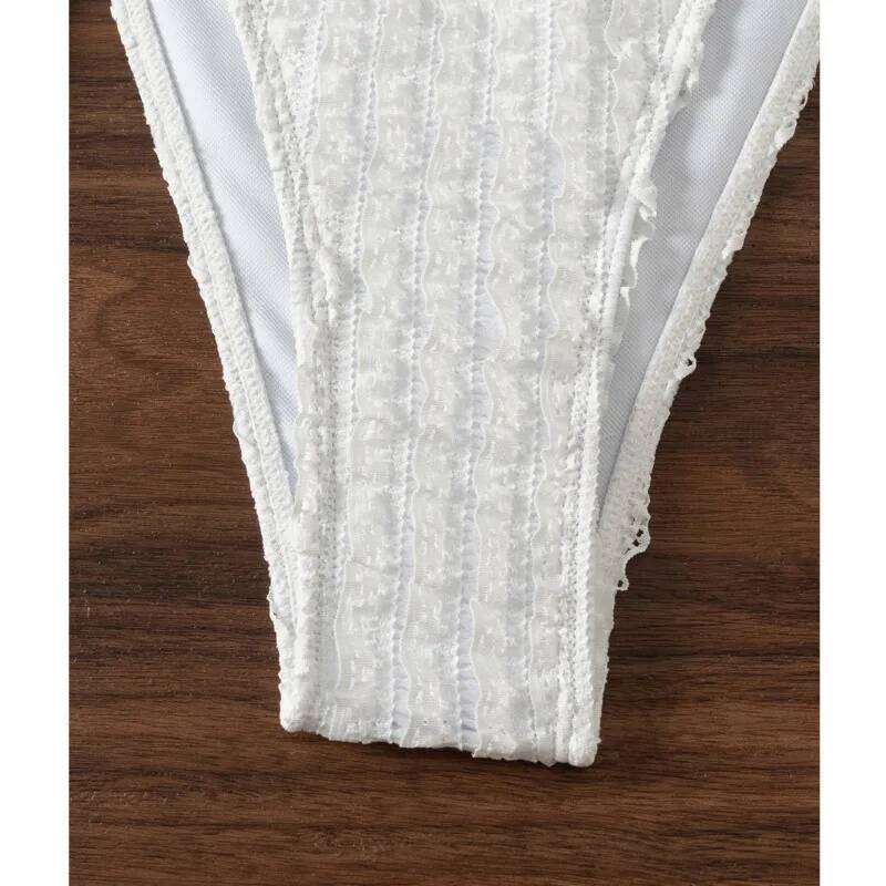 White Bow Sexy Bikinis Swimsuits Women Swimwear Push Up Female Beach Swim Wear Bathing Suits Brazilian Bikini Set Pool Bather XJ260206