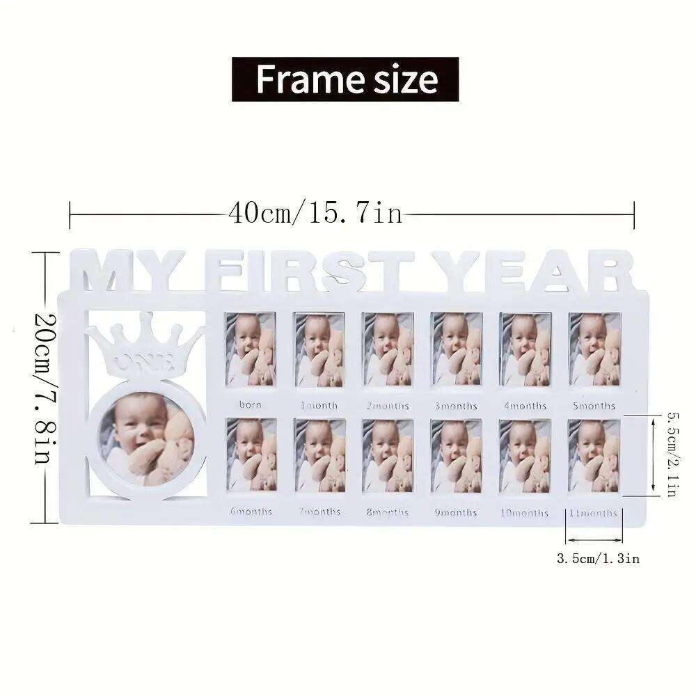 0-12 Months Pictures Photo Frame Souvenirs Kids Growing Memory Capture Every Precious Moment of Your Baby's Gifts S260205