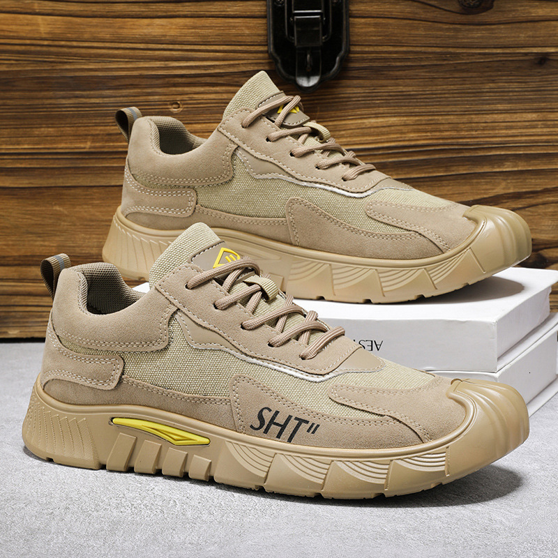 Men's Safety 2025 Spring New Breathable Construction Site Outdoor Non-slip Wear-resistant Versatile Casual Shoes