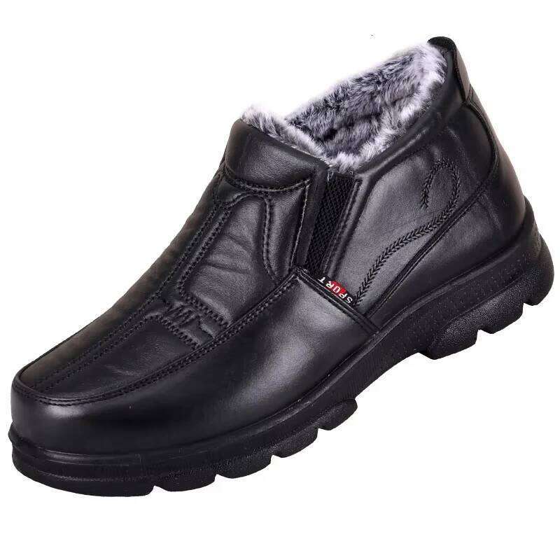 Men's snow outdoor winter waterproof leather men's boots cheap shoes clearance free shipping