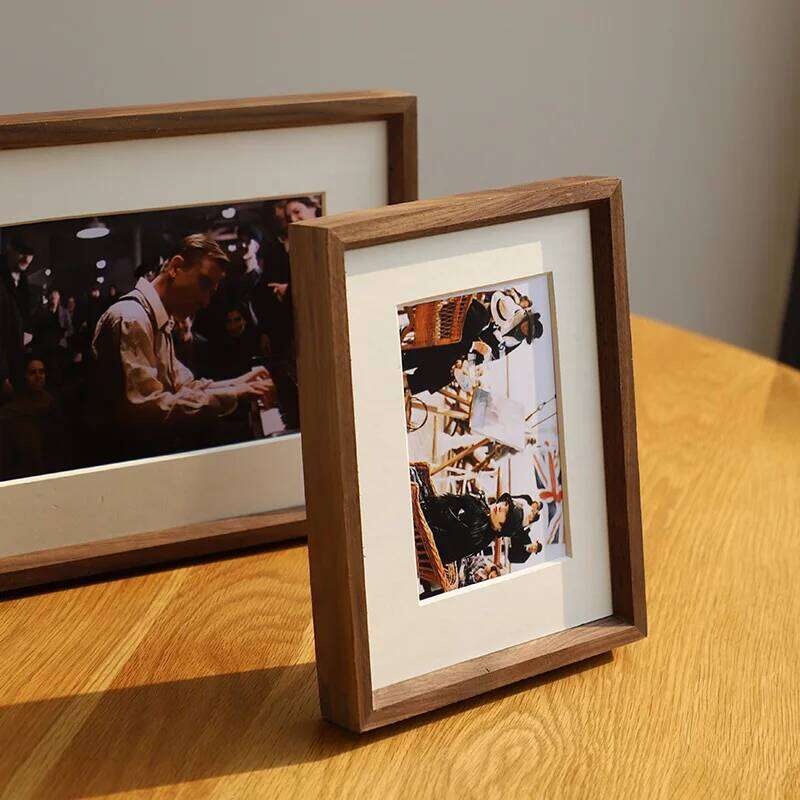 Walnut Picture American Joinery Photo Frame, Solid Wood Desktop Frame Durable Display Home Decor S260205