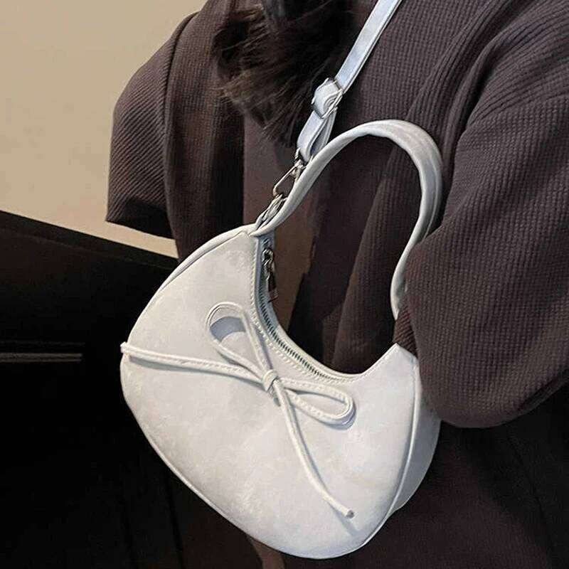 Summer Fashion Bow Small Square For Women New Fashionable PU Leather Crossbody Handbag Solid Versatile Single Shoulder Bag Y260205