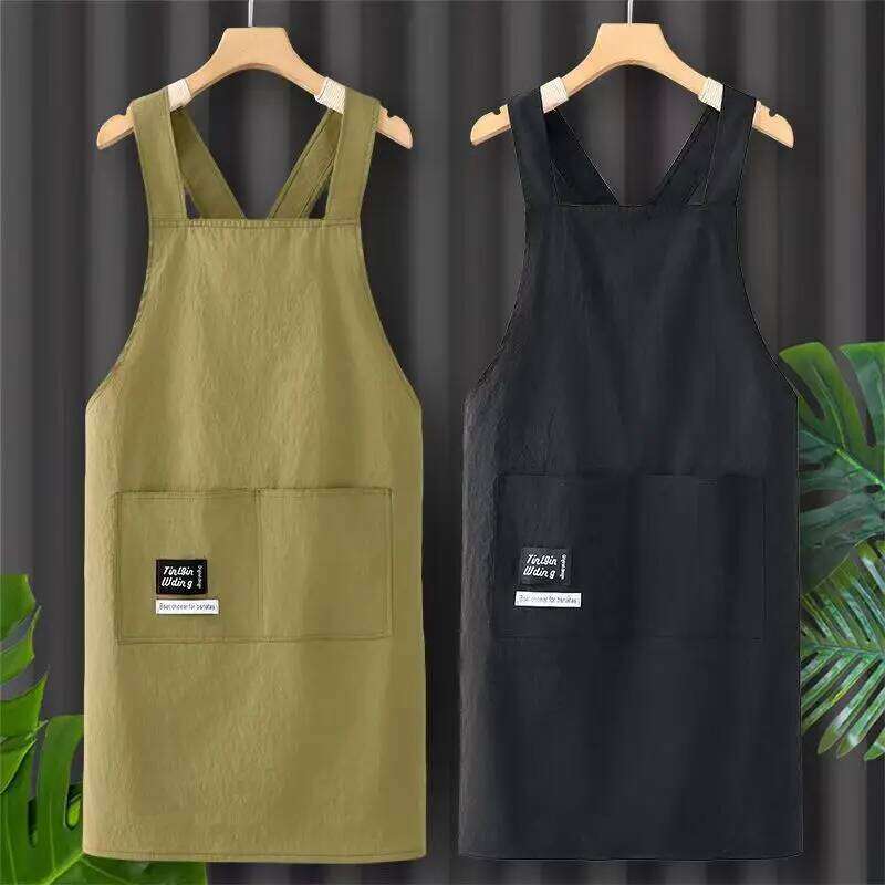 New Korean Household Kitchen Adult Waist Apron Waterproof Oil Resistant Cooking Chef Workwear for Catering Waiter Work Clothes S260205 ade