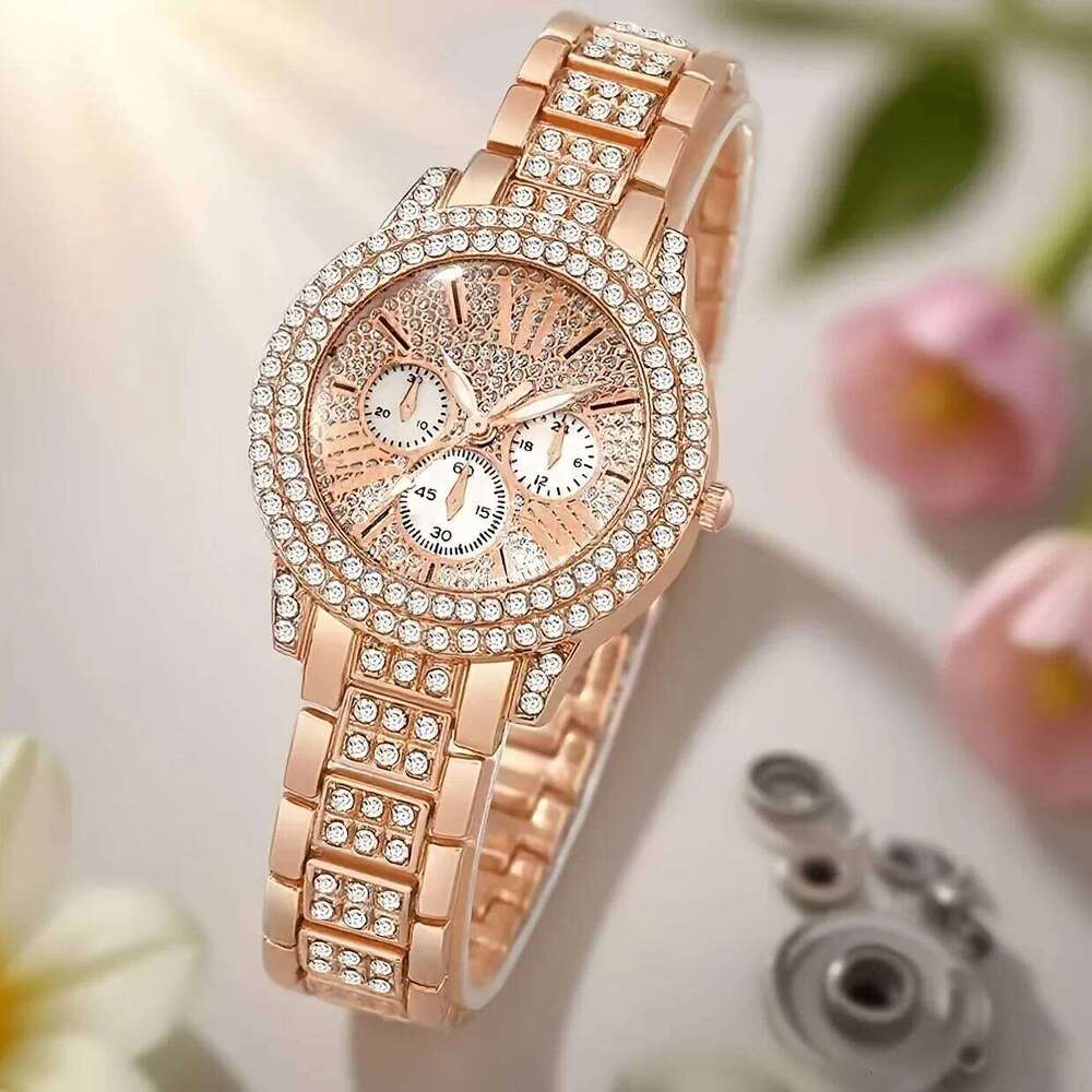 1/3PCS Luxury Rhinestone Women Watches Elegant Roma Dial Ladies Quartz Watch Reloj Mujer Girls Clock GiftWithout Box Z260206