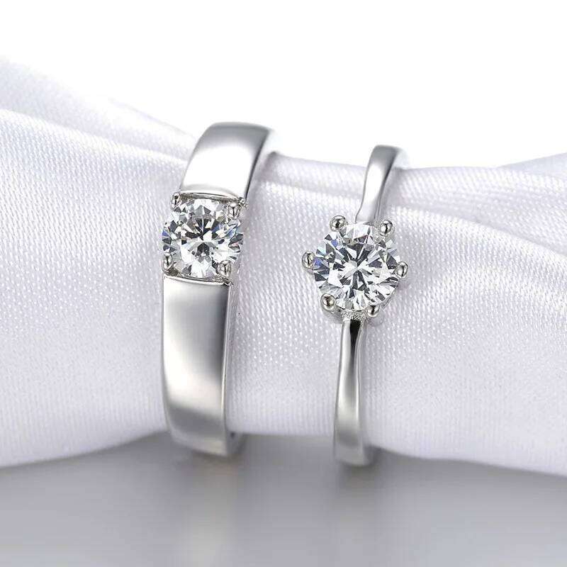Classic Couple Rings For Men Women CZ Stone Trendy Wedding Lovers' Jewelry Romantic Valentine's Day Present Ring Accessory W260206