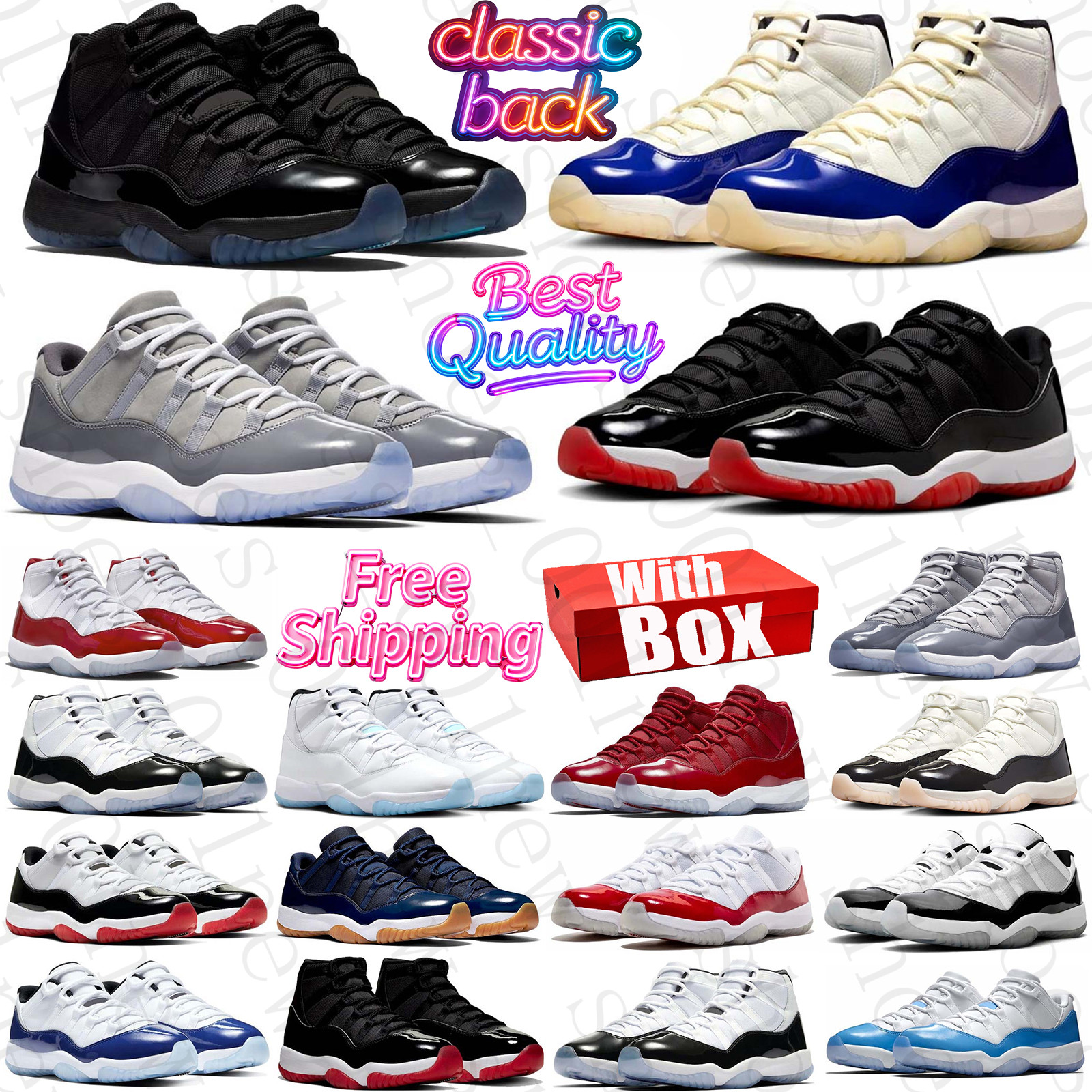 Free Shipping with box jordans11smen shoes jordan11men Designer jordans11shoes gamma blue 11 2025 Basketball sneakers mens womens men women trainers Sports cool