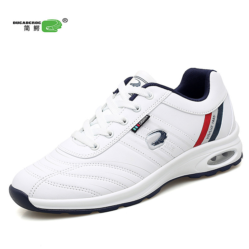 Spring New Comfortable Running Sports Fashion Trend Casual Men's Odor-Resistant Soft Sole Travel White Shoes
