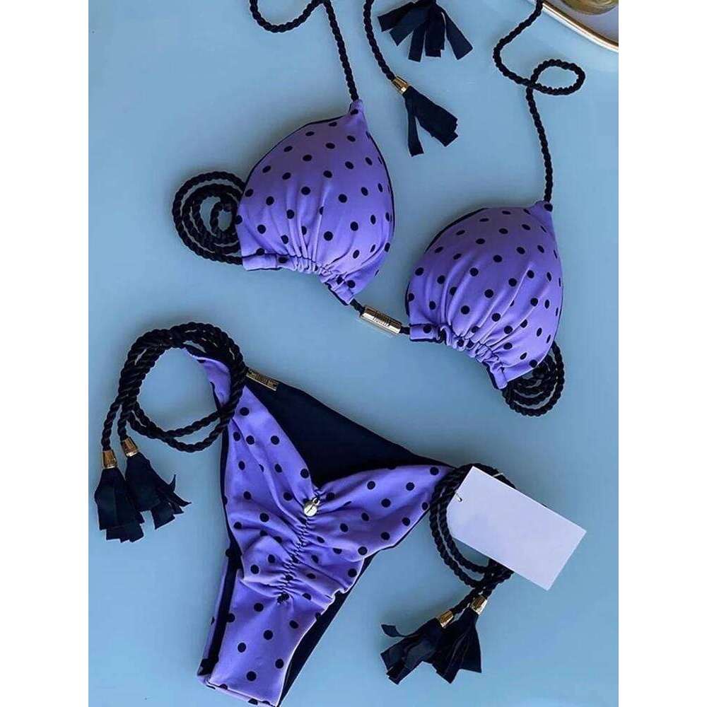 RUOTONGSEPT 2023 Braided Rope Bikini Women Swimwear Leopard Bikinis Set Sexy Biquini Swim Suit Push Up Swimsuit Female Beachwear Z260206