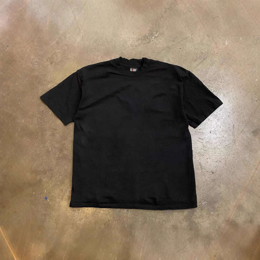 250g heavyweight pure cotton! Solid color versatile top for students, men and women, couples, short-sleeved t-shirt, round neck, loose fit, long-stapl