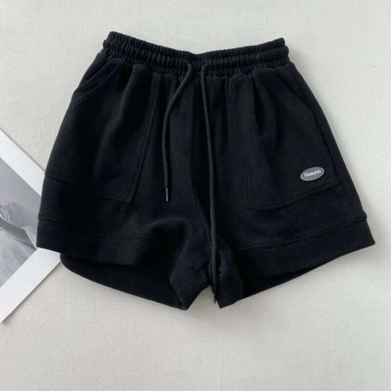 Fashion Casual Drawstring Women Korean Loose High Waist Sport Female Summer New Pockets Chic All Match Shorts XJ260206